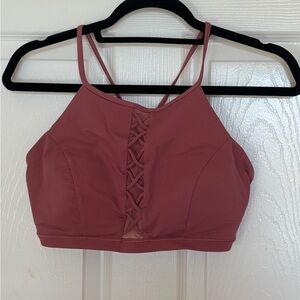 Lululemon Women's Strappy Lace-Up Sports Bra/ Bathing Suit - Pink